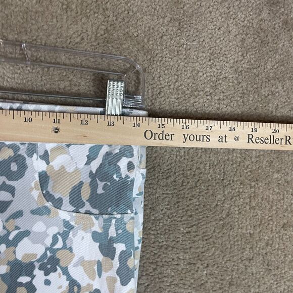 Spanx Jean-ish Leggings Womens Medium Multicolor Floral Print Soft Denim Pull On - Picture 6 of 13